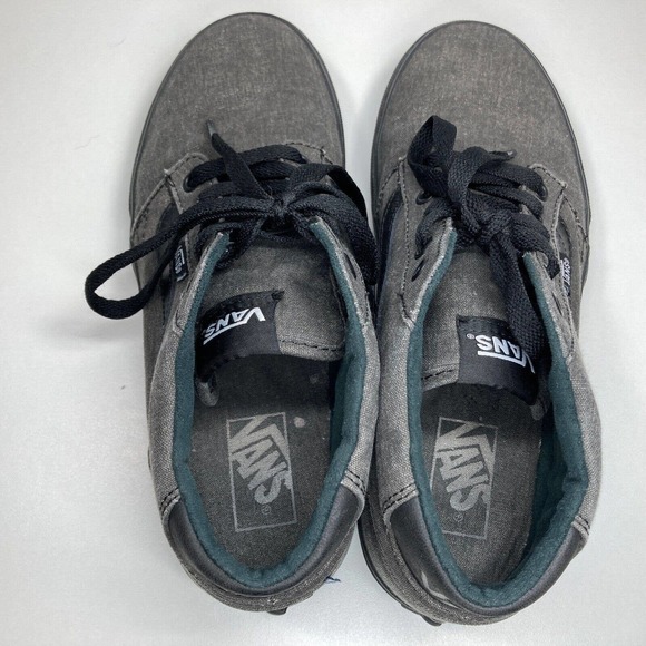 Used VANS Chapman Mid Dark Grey Shoes, Black Stripe, Mens US 8 - Picture 4 of 9